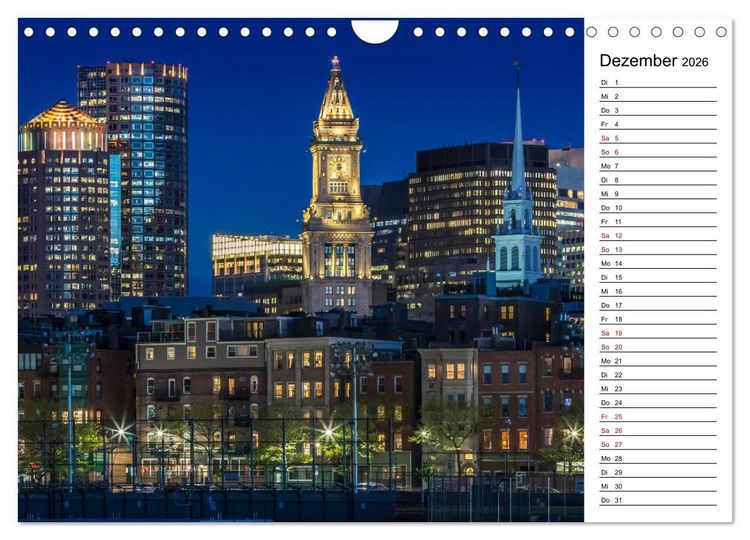 Produktbild: Stadtansichten aus Boston (Wandkalender 2026 DIN A4 quer), CALVENDO Monatskalender