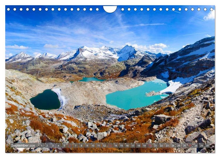 Produktbild: Berge - Gletscher - Seen (Wandkalender 2026 DIN A4 quer), CALVENDO Monatskalender
