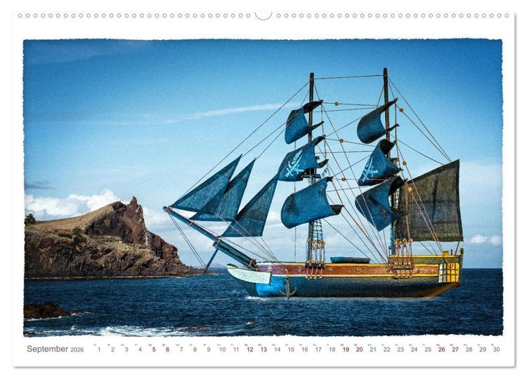 Produktbild: Modellschiffe in Szene gesetzt. (hochwertiger Premium Wandkalender 2026 DIN A2 quer), Kunstdruck in Hochglanz