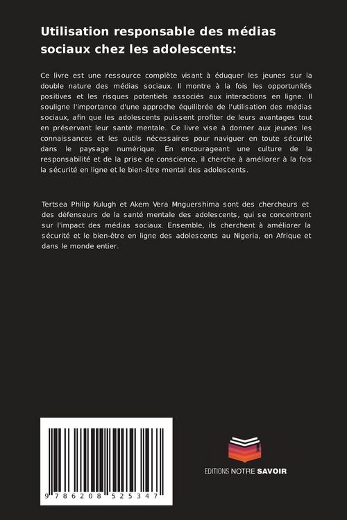 Produktbild: Utilisation responsable des m&eacute;dias sociaux chez les adolescents: