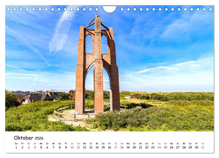 Produktbild: Borkum, bezaubernde Nordseeinsel (Wandkalender 2026 DIN A4 quer), CALVENDO Monatskalender