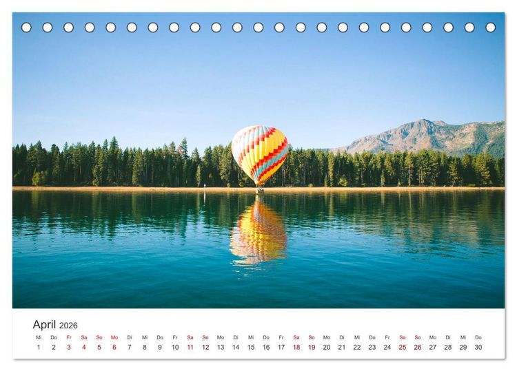 Produktbild: Kunterbunte Hei&szlig;luftballone (Tischkalender 2026 DIN A5 quer), CALVENDO Monatskalender