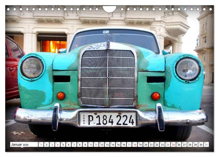 Produktbild: Mercedes-Benz Typ 180 - Ein deutscher Klassiker in Kuba (Wandkalender 2026 DIN A4 quer), CALVENDO Monatskalender
