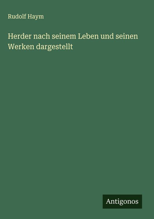 Produktbild: Herder nach seinem Leben und seinen Werken dargestellt