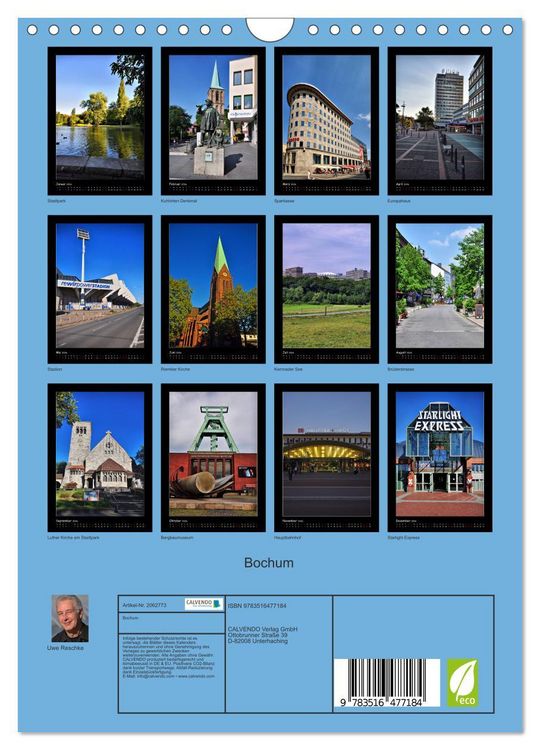 Produktbild: Bochum (Wandkalender 2026 DIN A4 hoch), CALVENDO Monatskalender