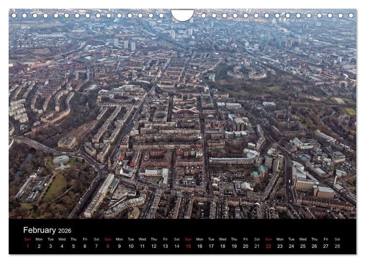 Produktbild: Glasgow from the Air (Wall Calendar 2026 DIN A4 landscape), CALVENDO 12 Month Wall Calendar