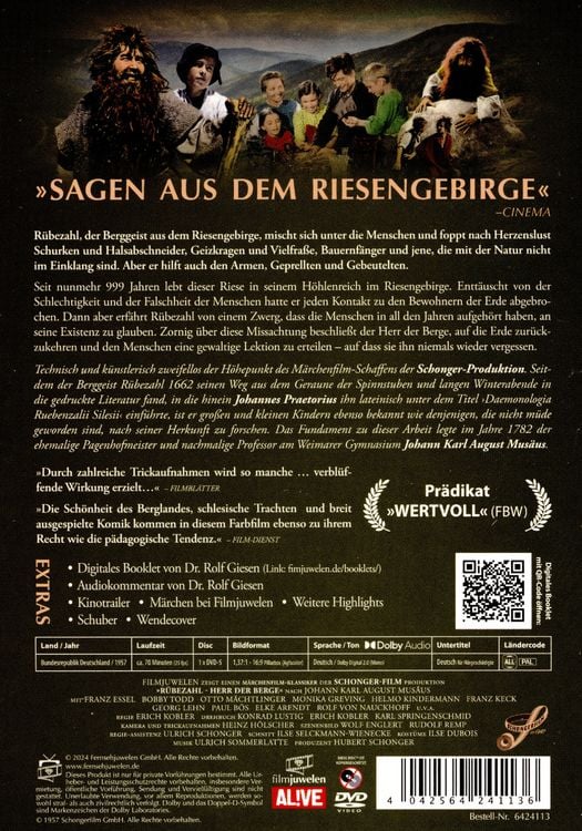 Produktbild: R&uuml;bezahl - Herr der Berge (1957) (Filmjuwelen / Schongerfilm-M&auml;rchen)