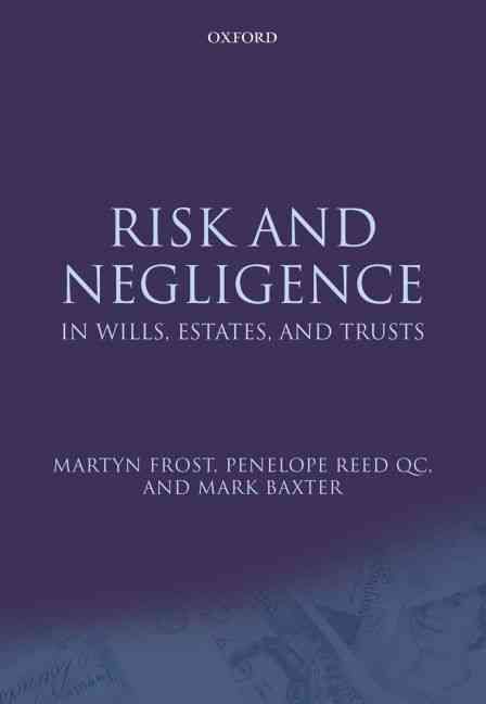 Produktbild: Risk and Negligence in Wills, Estates, and Trusts