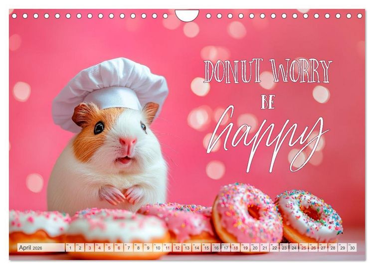Produktbild: Meerschweinchen LUSTIG DURCHS JAHR (Wandkalender 2026 DIN A4 quer), CALVENDO Monatskalender