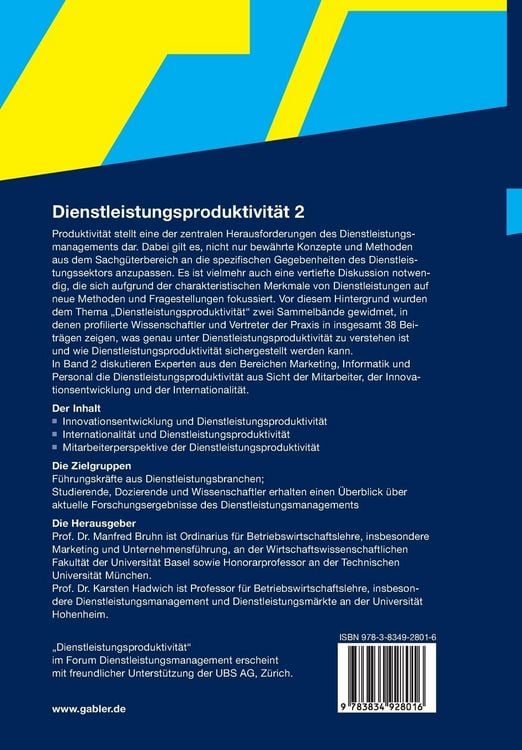 Produktbild: Dienstleistungsproduktivit&auml;t