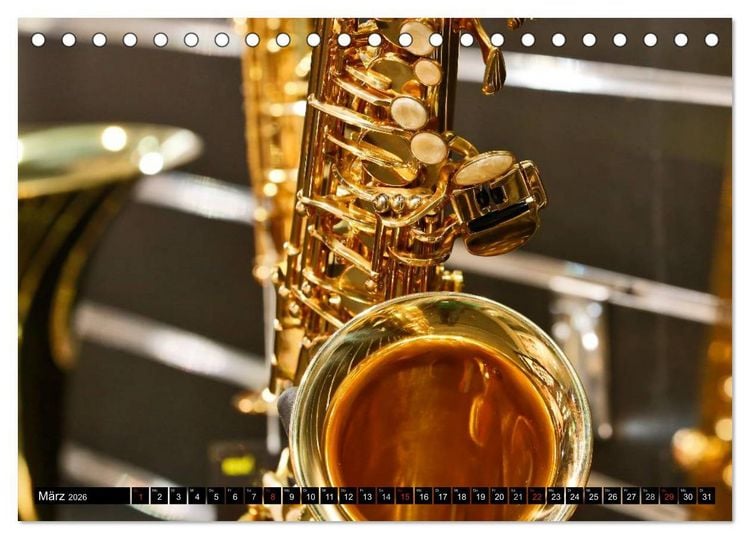 Produktbild: Die Welt der Musikinstrumente (Tischkalender 2026 DIN A5 quer), CALVENDO Monatskalender