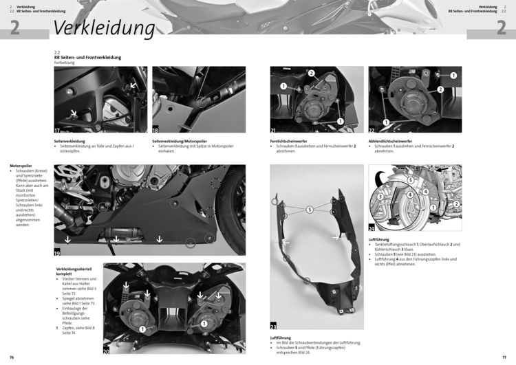 Produktbild: BMW S 1000 RR, R, XR Reparaturanleitung