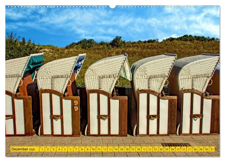 Produktbild: Seebad Warnem&uuml;nde - Sehnsuchtsort an der Ostsee (hochwertiger Premium Wandkalender 2026 DIN A2 quer), Kunstdruck in Hochglanz