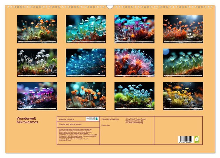 Produktbild: Wunderwelt Mikrokosmos (Wandkalender 2026 DIN A2 quer), CALVENDO Monatskalender