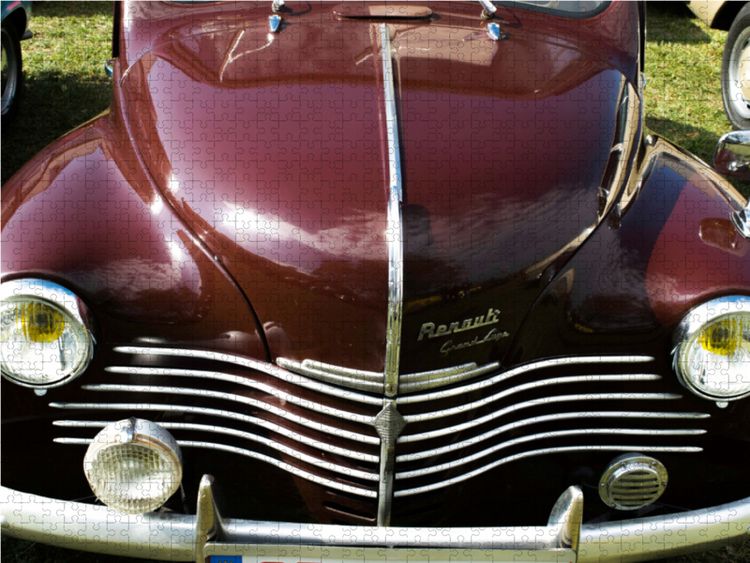 Produktbild: CALVENDO Puzzle Motorhaube Renault 1000 Teile Lege-Gr&ouml;&szlig;e 64 x 48 cm Foto-Puzzle Bild von Karin Sigwarth