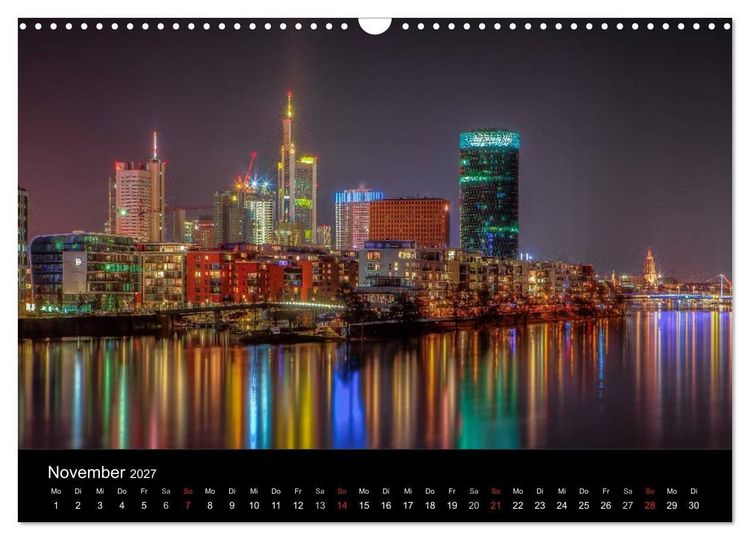 Produktbild: Frankfurt Skylights 2027 (Wandkalender 2027 DIN A3 quer), CALVENDO Monatskalender