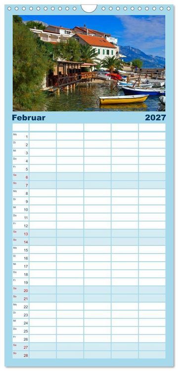 Produktbild: Familienplaner 2027 - Makarska Riviera - Malerische Urlaubsorte in Dalmatien mit 5 Spalten (Wandkalender, 21 x 45 cm) CALVENDO