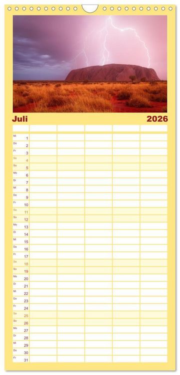 Produktbild: Familienplaner 2026 - Outback Australien mit 5 Spalten (Wandkalender, 21 x 45 cm) CALVENDO