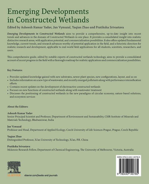 Produktbild: Emerging Developments in Constructed Wetlands