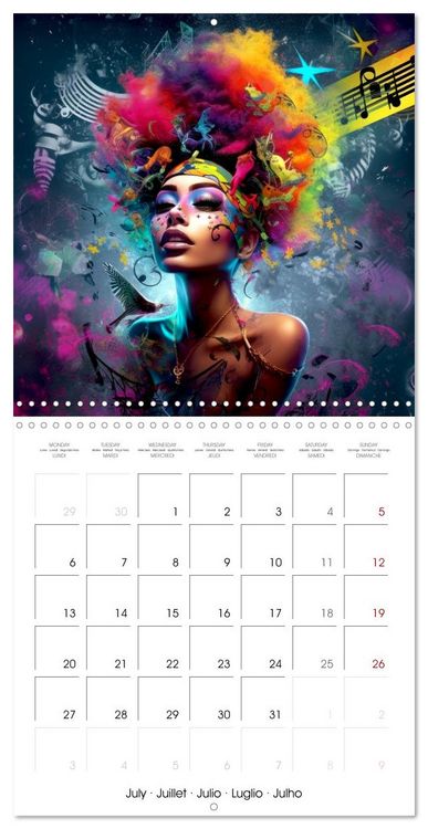 Produktbild: Vibrant Music (Wall Calendar 2026 12 &times; 12 Inch) CALVENDO 12 Month Wall Calendar
