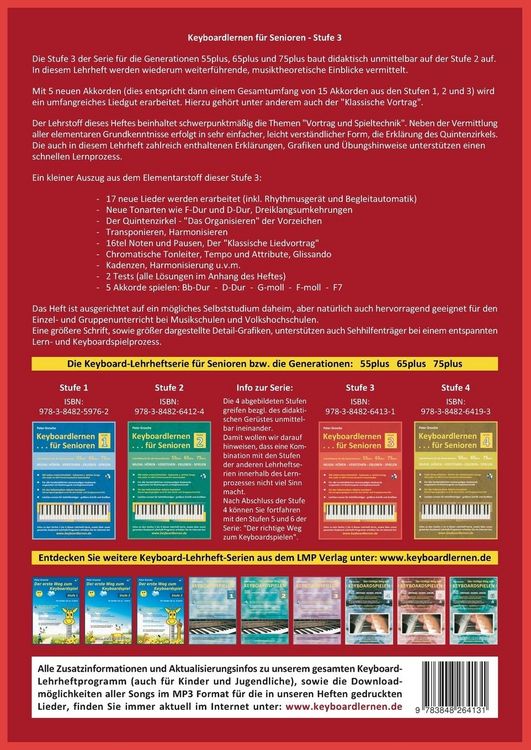 Produktbild: Keyboardlernen f&uuml;r Senioren (Stufe 3)