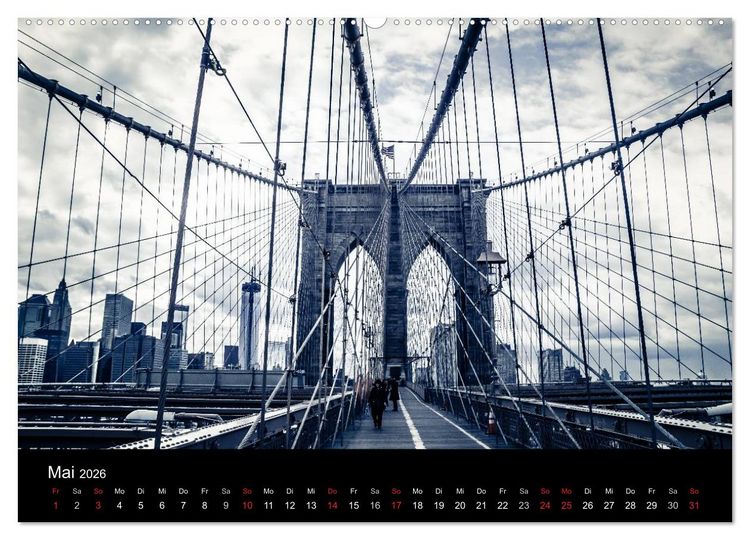 Produktbild: New York (Wandkalender 2026 DIN A2 quer), CALVENDO Monatskalender