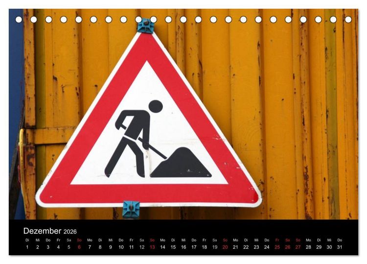 Produktbild: Baustellen (Tischkalender 2026 DIN A5 quer), CALVENDO Monatskalender