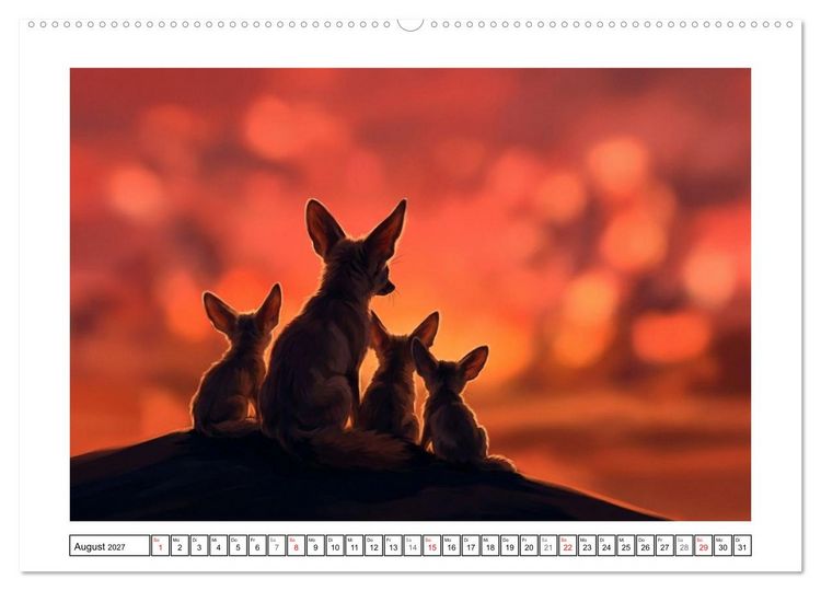 Produktbild: Fenneks - Neugierige Momente in der W&uuml;ste (Wandkalender 2027 DIN A2 quer), CALVENDO Monatskalender