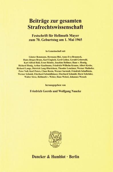Produktbild: Beitr&auml;ge zur gesamten Strafrechtswissenschaft.
