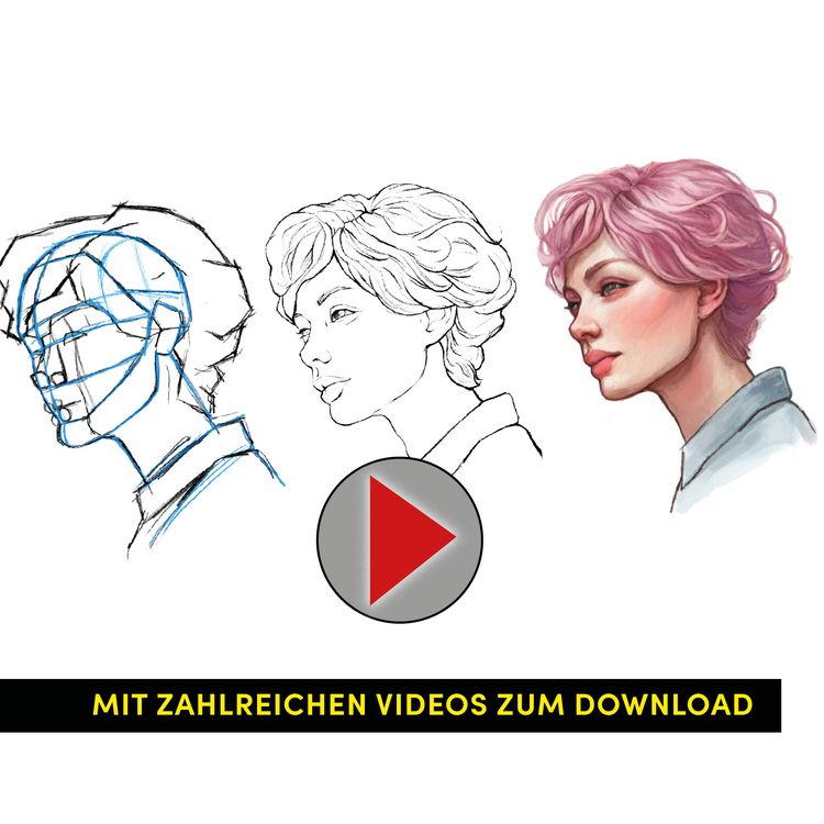 Produktbild: Die Kunst des Zeichnens. Die Loomis-Methode. Gesichter & K&ouml;pfe zeichnen