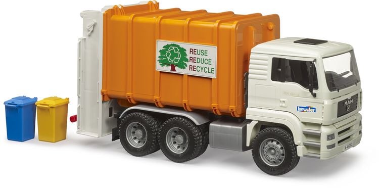 Produktbild: Bruder MAN TGA Hecklader M&uuml;ll-LKW Fertigmodell Baufahrzeug Modell