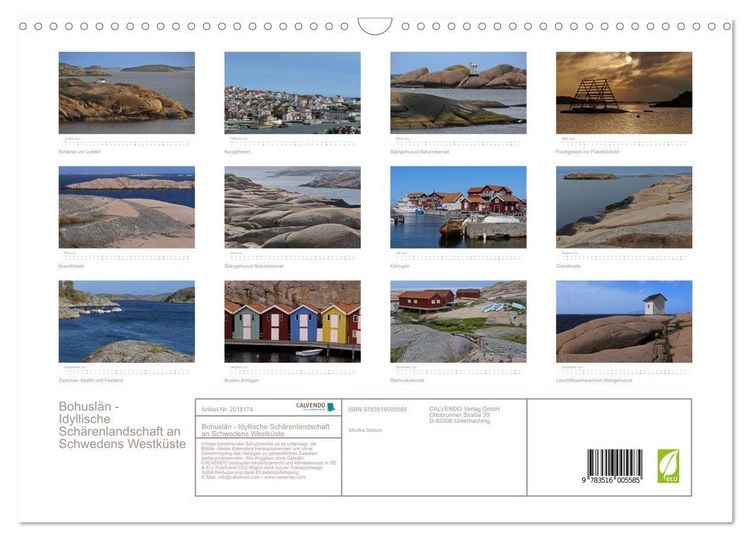 Produktbild: Bohusl&auml;n - Idyllische Sch&auml;renlandschaft an Schwedens Westk&uuml;ste (Wandkalender 2026 DIN A3 quer), CALVENDO Monatskalender