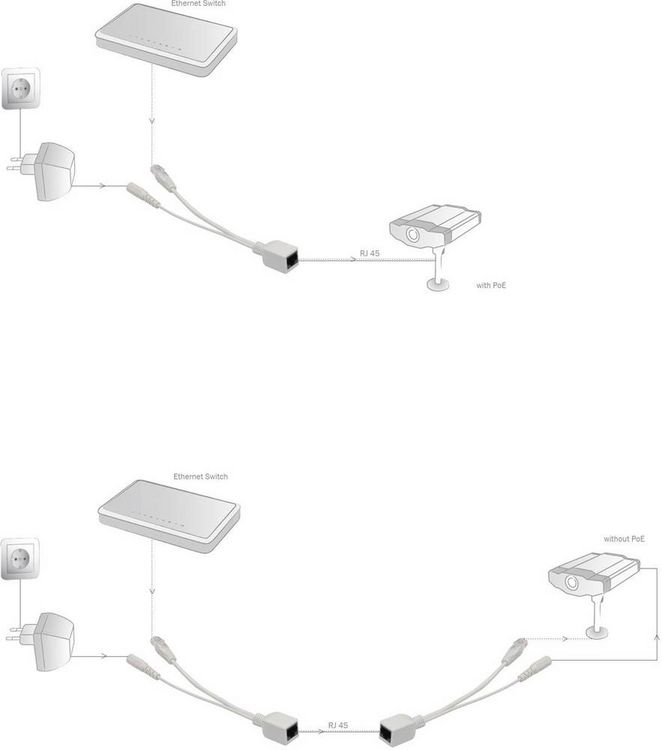 Produktbild: Digitus DN-95001 PoE Kabelset (Splitter + Injector) 10 / 100 MBit/s Passiv