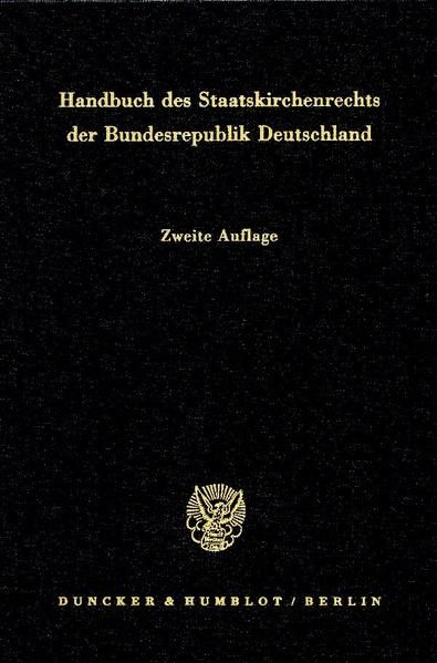 Produktbild: Handbuch des Staatskirchenrechts der Bundesrepublik Deutschland.