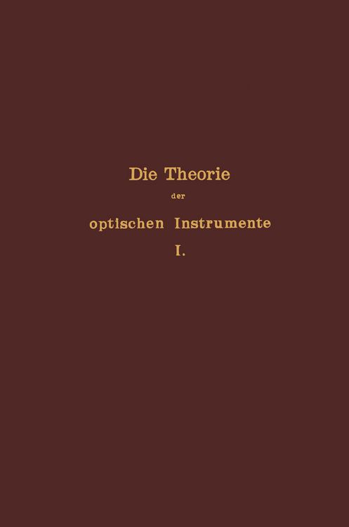 Produktbild: Die Theorie der optischen Instrumente