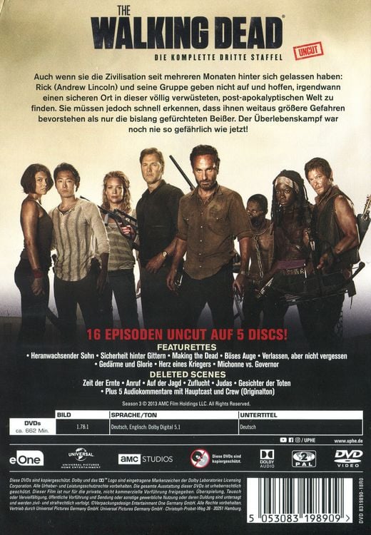 The Walking Dead - Staffel 3 - Uncut [5 DVDs] als DVD kaufen