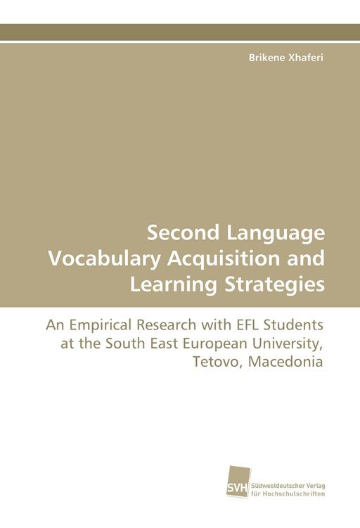 Produktbild: Second Language Vocabulary Acquisition and Learning Strategies