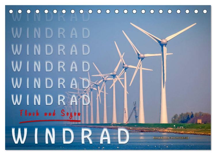 Produktbild: Windrad - Fluch und Segen (Tischkalender 2026 DIN A5 quer), CALVENDO Monatskalender