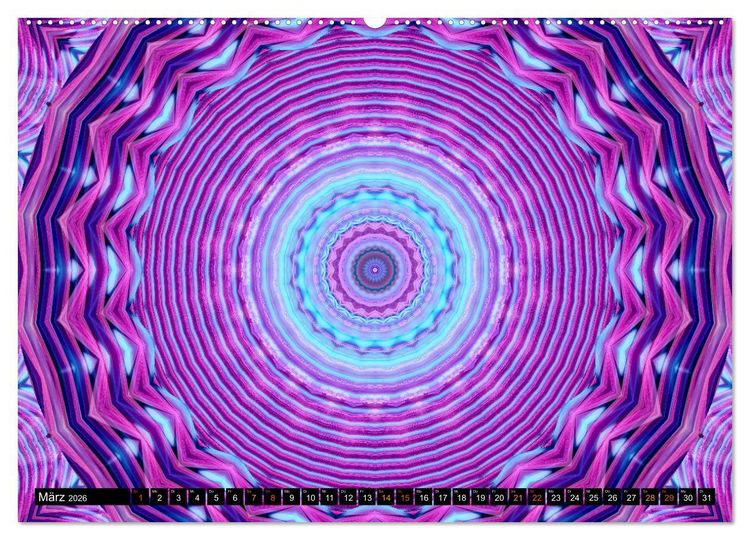 Produktbild: Energie - Mandalas, Spiritualit&auml;t durch die Farbe Lila (hochwertiger Premium Wandkalender 2026 DIN A2 quer), Kunstdruck in Hochglanz