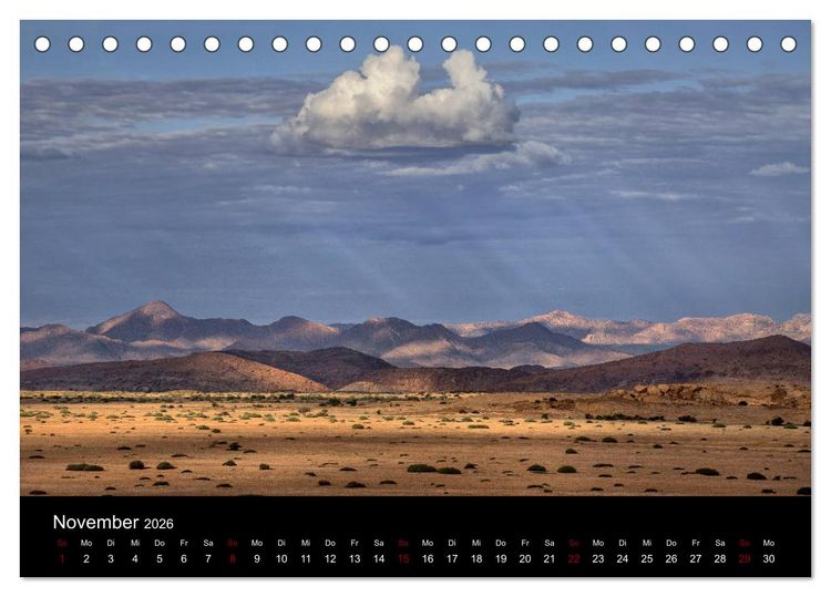Produktbild: Das Licht Namibias (Tischkalender 2026 DIN A5 quer), CALVENDO Monatskalender