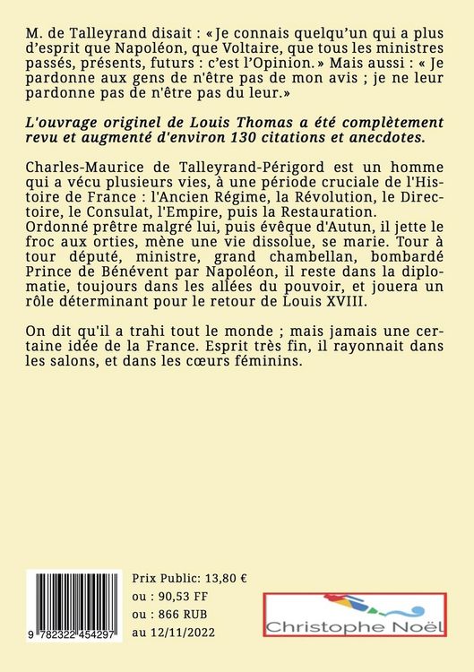Produktbild: L'esprit de M. de Talleyrand