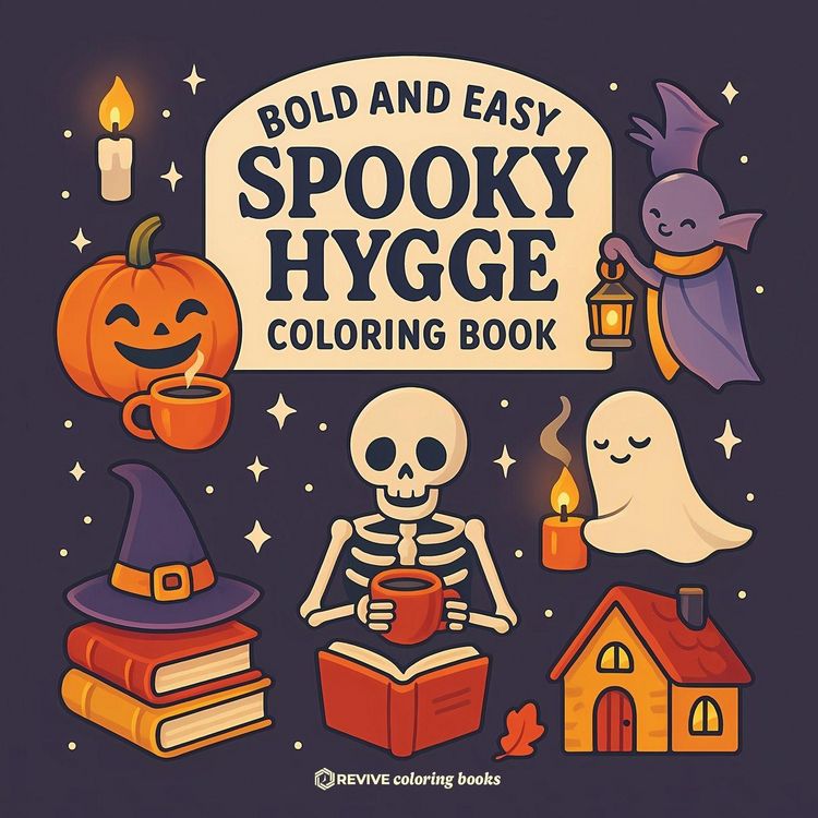 Produktbild: Bold & Easy Spooky Hygge Coloring Book