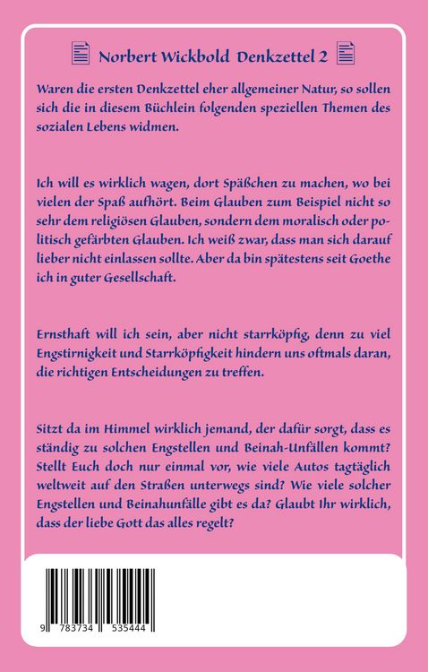 Produktbild: Norbert Wickbold Denkzettel 2