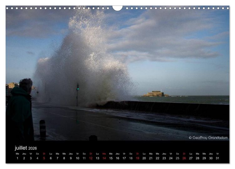 Produktbild: GRANDES MAR&Eacute;ES &Agrave; SAINT-MALO (Calendrier mural 2026 DIN A3 vertical), CALVENDO calendrier mensuel