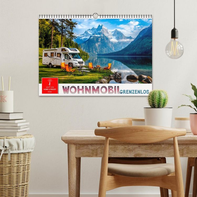 Produktbild: Wohnmobil grenzenlos (Wandkalender 2026 DIN A3 quer), CALVENDO Monatskalender