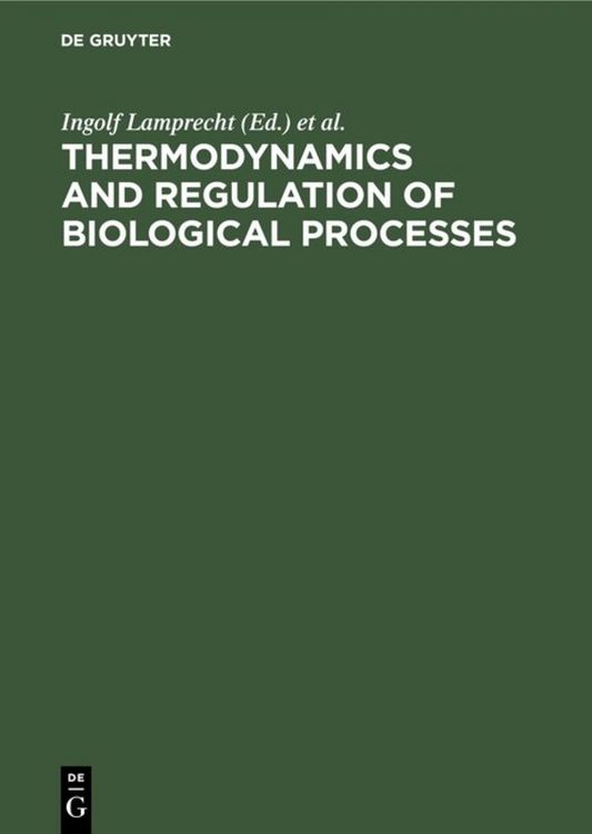 Produktbild: Thermodynamics and Regulation of Biological Processes