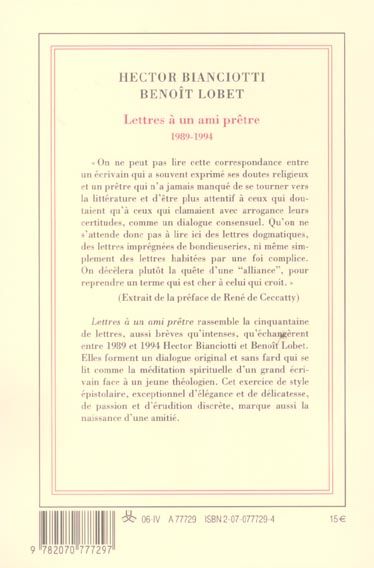 Produktbild: Lettres &agrave; un ami pr&ecirc;tre (1989-1994)