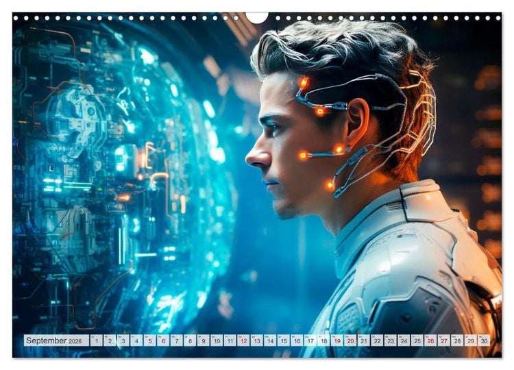 Produktbild: KI UND METAVERSE Algorithmen sowie virtuelle Realit&auml;t (Wandkalender 2026 DIN A3 quer), CALVENDO Monatskalender