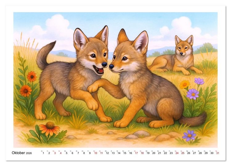Produktbild: Niedliches Nordamerika (Wandkalender 2026 DIN A3 quer), CALVENDO Monatskalender