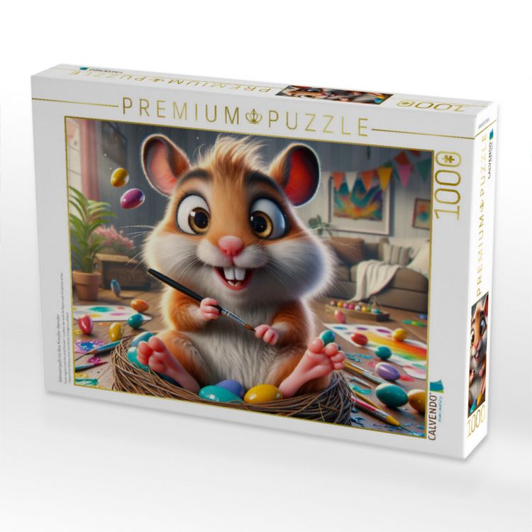Produktbild: CALVENDO Puzzle Ostereierspa&szlig; mit dem K&uuml;nstler-Hamster | 1000 Teile Lege-Gr&ouml;&szlig;e 64x48cm Foto-Puzzle f&uuml;r gl&uuml;ckliche Stunden